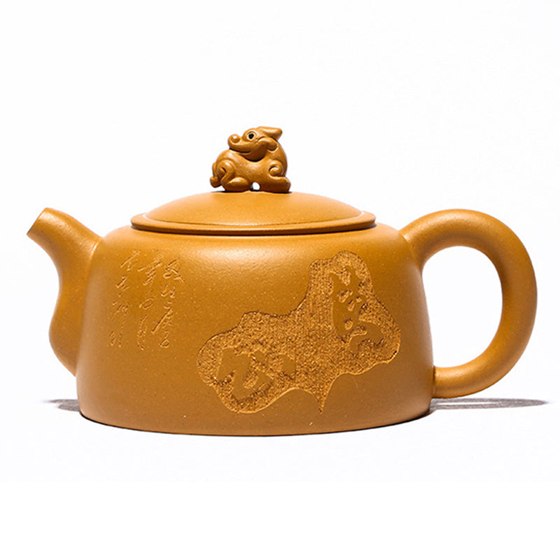 Dragon Top Purple Clay Teapot ClayPurple