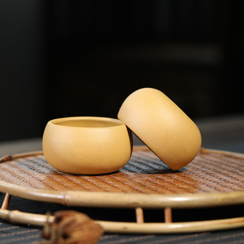 Fortune Circle Purple Clay Tea Cup ClayPurple