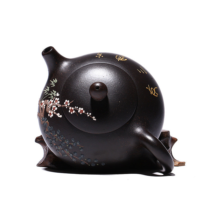 Blossom Tree Purple Clay Teapot ClayPurple