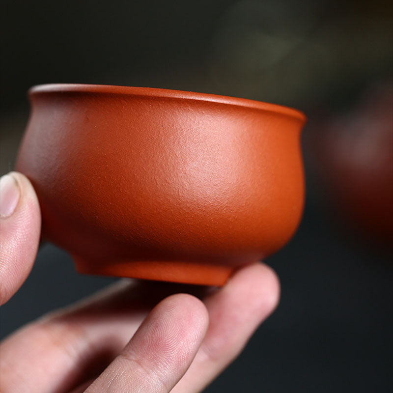 Round Mouth Purple Clay Tea Cup ClayPurple