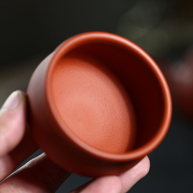 Round Mouth Purple Clay Tea Cup ClayPurple